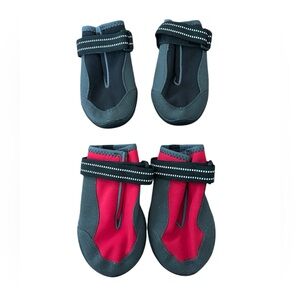 Dog Booties Set Non-Slip Waterproof Paw Protection Bundle Adjustable Straps L/XL